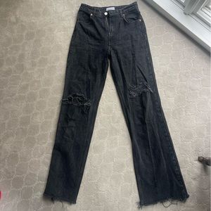Black Zara high waisted bootcut jeans